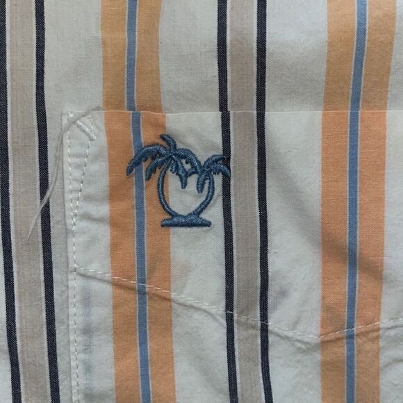 VINTAGE UNIONBAY Clemson pale orange LONG SLEEVE COTTON BUTTON DOWN SHIRT SIZE M - Picture 2 of 6